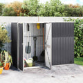 vidaXL Tool Shed Garden Outdoor Storage Shed Tool Organizer Galvanized Steel