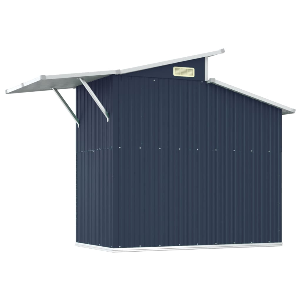 vidaXL Storage Shed Outdoor Garden Shed for Furniture Storage Galvanized Steel