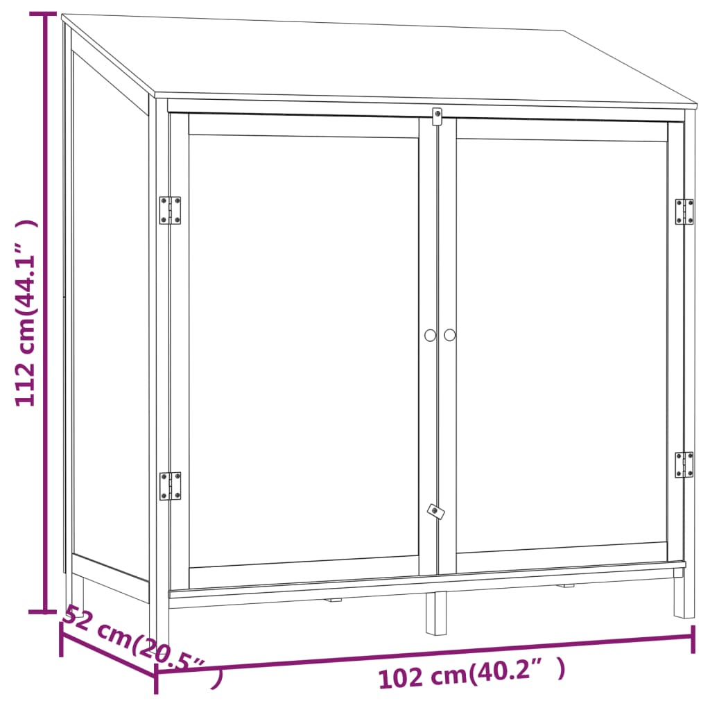 vidaXL Outdoor Storage Shed Garden Shed Wooden Storage Shed Solid Fir Wood