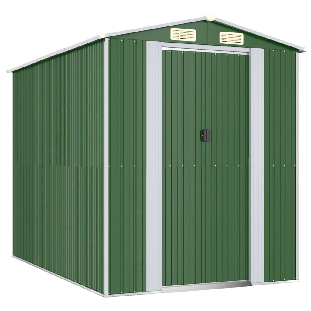 NNEVL Garden Shed Green 192x274x223 cm Galvanised Steel