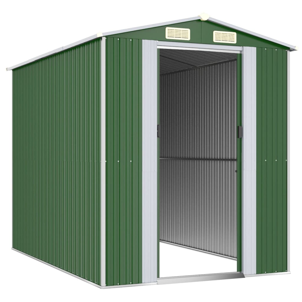 NNEVL Garden Shed Green 192x274x223 cm Galvanised Steel