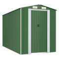 NNEVL Garden Shed Green 192x357x223 cm Galvanised Steel
