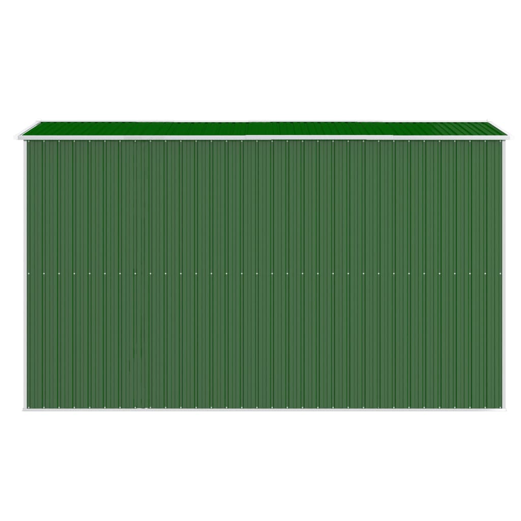 NNEVL Garden Shed Green 192x357x223 cm Galvanised Steel