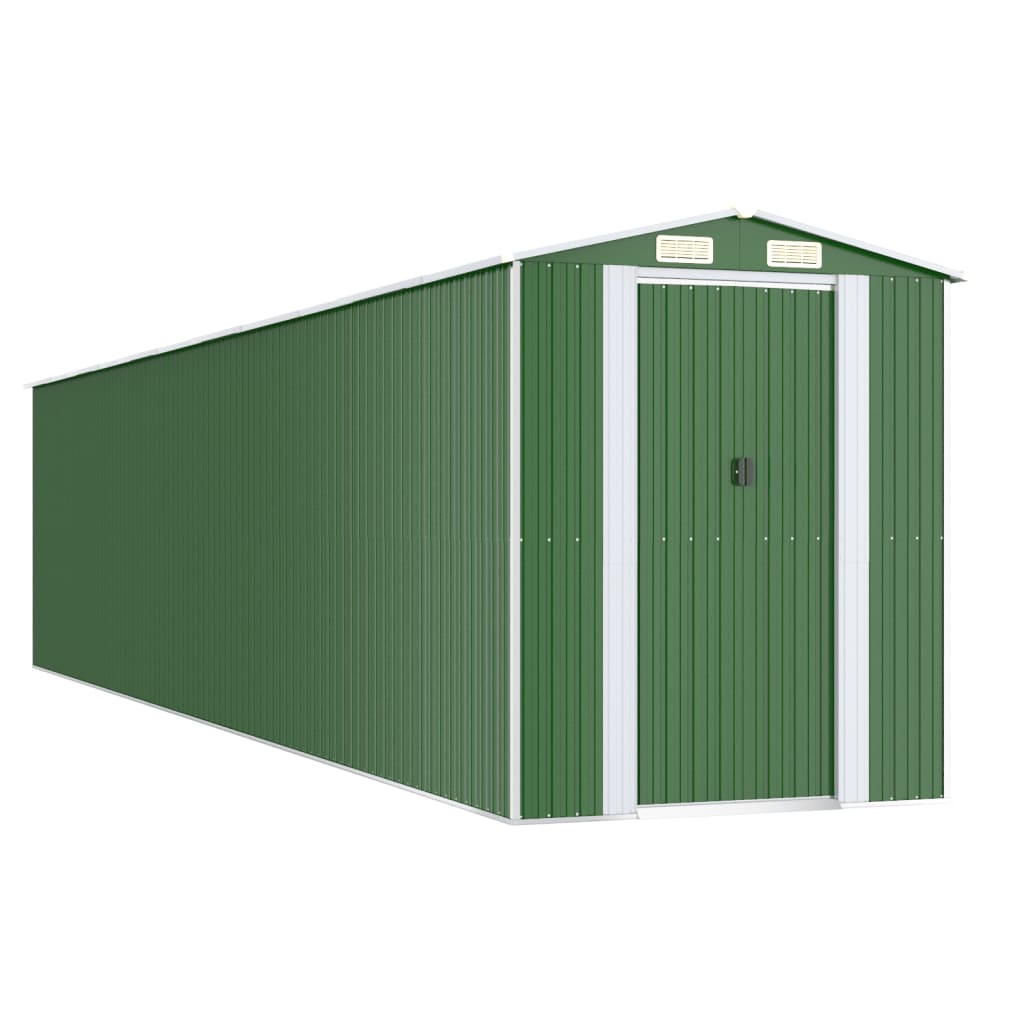 NNEVL Garden Shed Green 192x938x223 cm Galvanised Steel