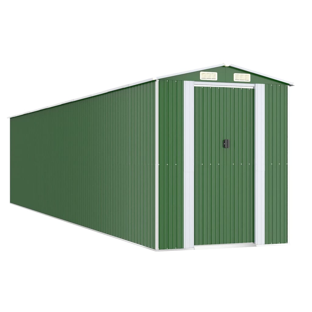 vidaXL Storage Shed Outdoor Storage Shed for Backyard Patio Galvanized Steel