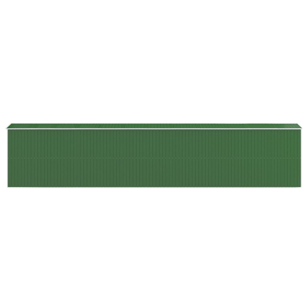 NNEVL Garden Shed Green 192x938x223 cm Galvanised Steel