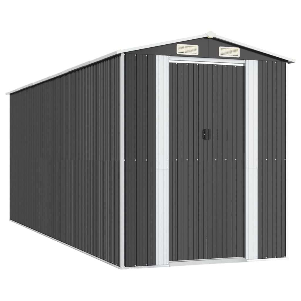NNEVL Garden Shed Anthracite 192x523x223 cm Galvanised Steel