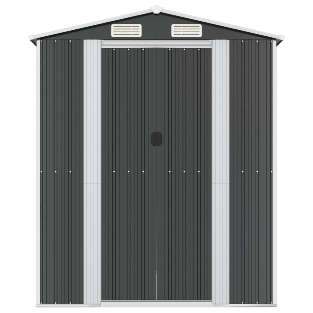 NNEVL Garden Shed Anthracite 192x523x223 cm Galvanised Steel