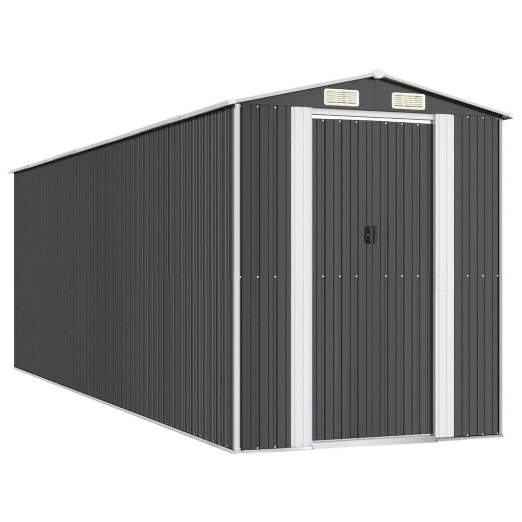 NNEVL Garden Shed Anthracite 192x606x223 cm Galvanised Steel