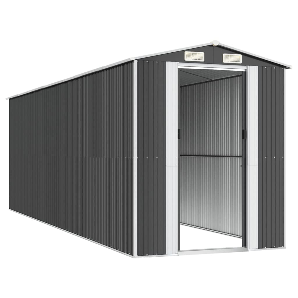 NNEVL Garden Shed Anthracite 192x606x223 cm Galvanised Steel