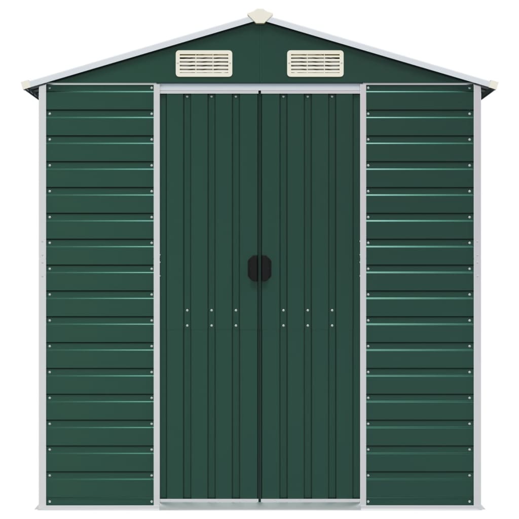 NNEVL Garden Shed Green 191x300x198 cm Galvanised Steel