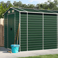 NNEVL Garden Shed Green 191x470x198 cm Galvanised Steel