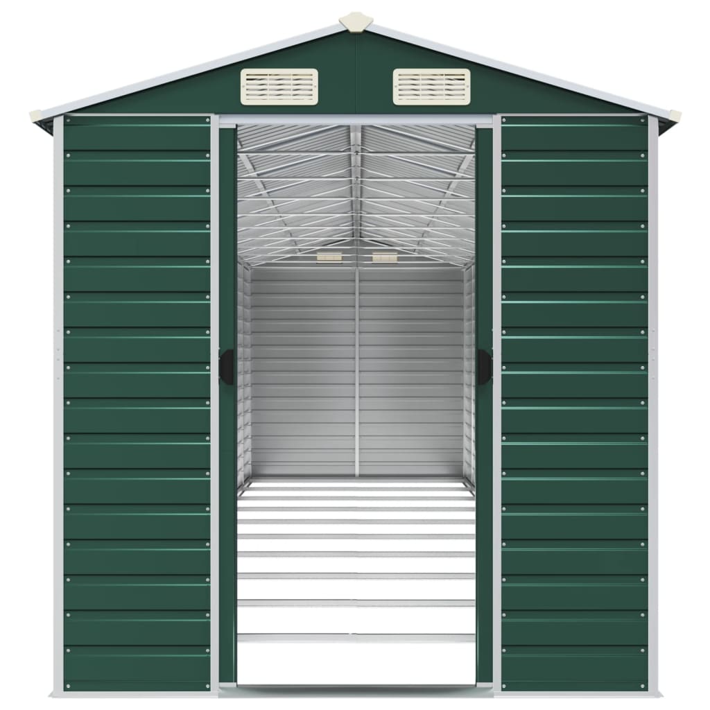 NNEVL Garden Shed Green 191x895x198 cm Galvanised Steel