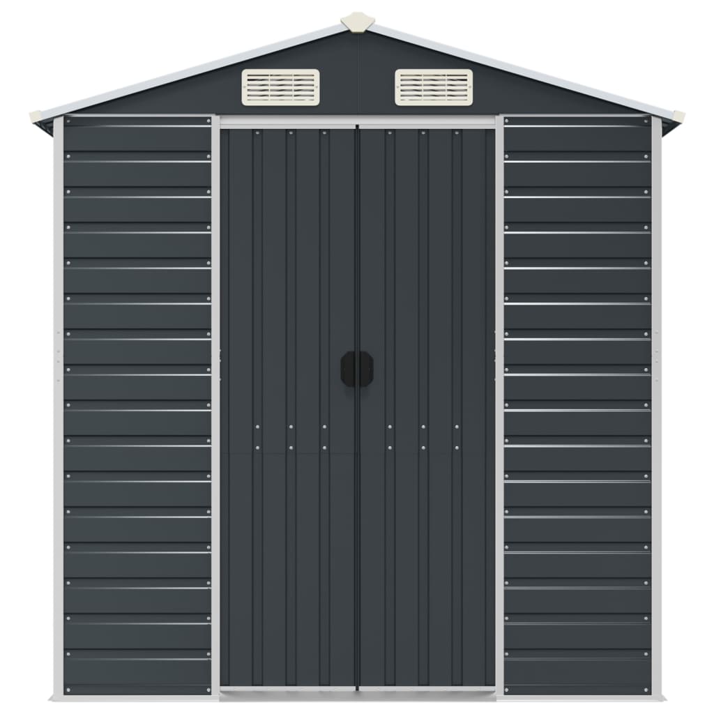 NNEVL Garden Shed Anthracite 191x300x198 cm Galvanised Steel