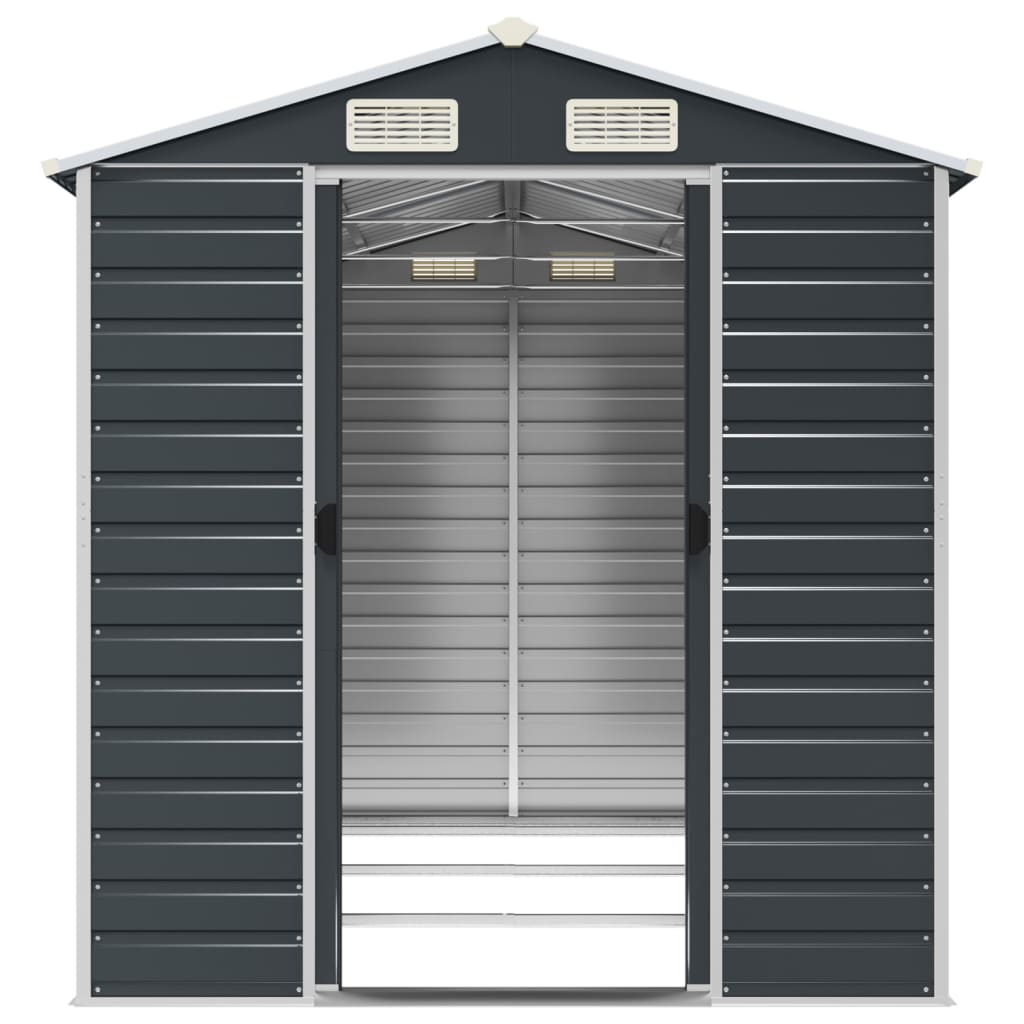 NNEVL Garden Shed Anthracite 191x300x198 cm Galvanised Steel