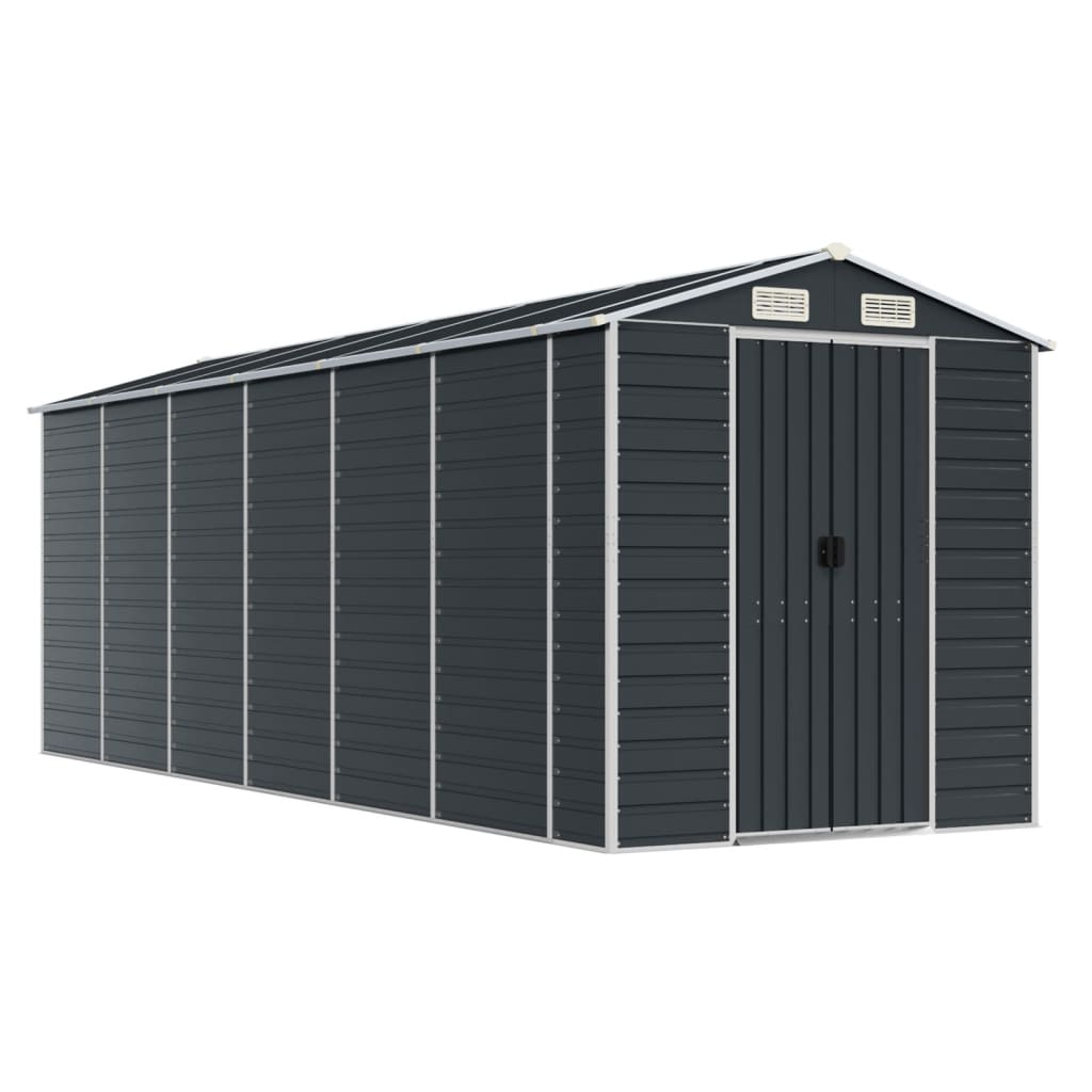 NNEVL Garden Shed Anthracite 191x555x198 cm Galvanised Steel