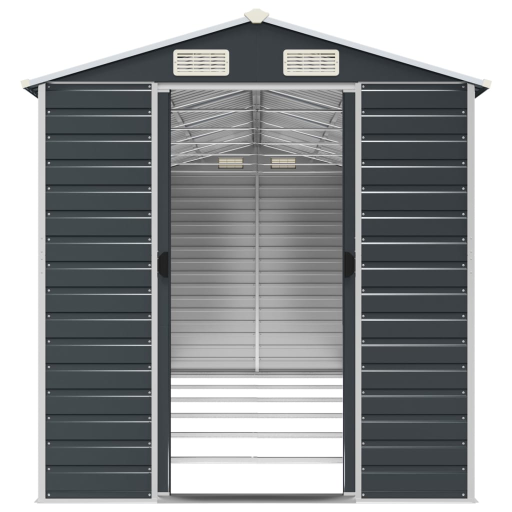 NNEVL Garden Shed Anthracite 191x555x198 cm Galvanised Steel