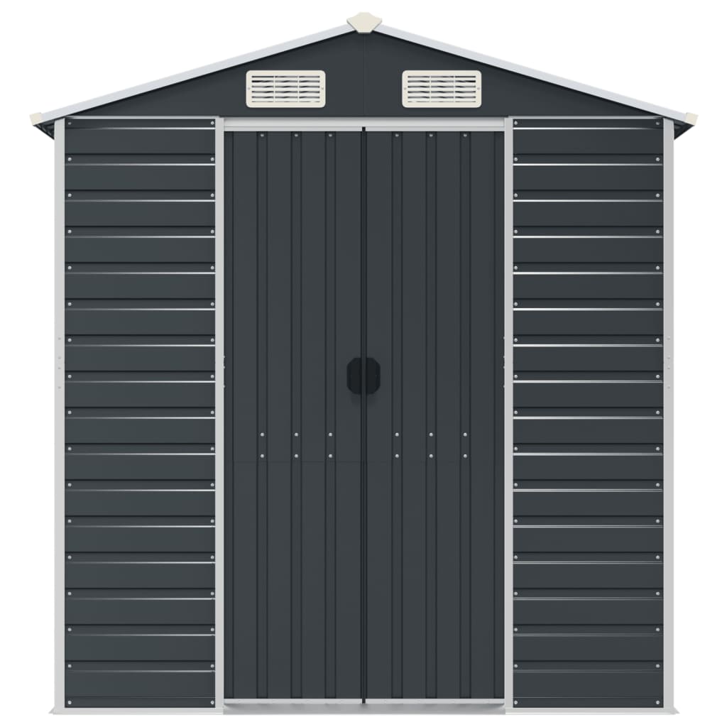 NNEVL Garden Shed Anthracite 191x640x198 cm Galvanised Steel
