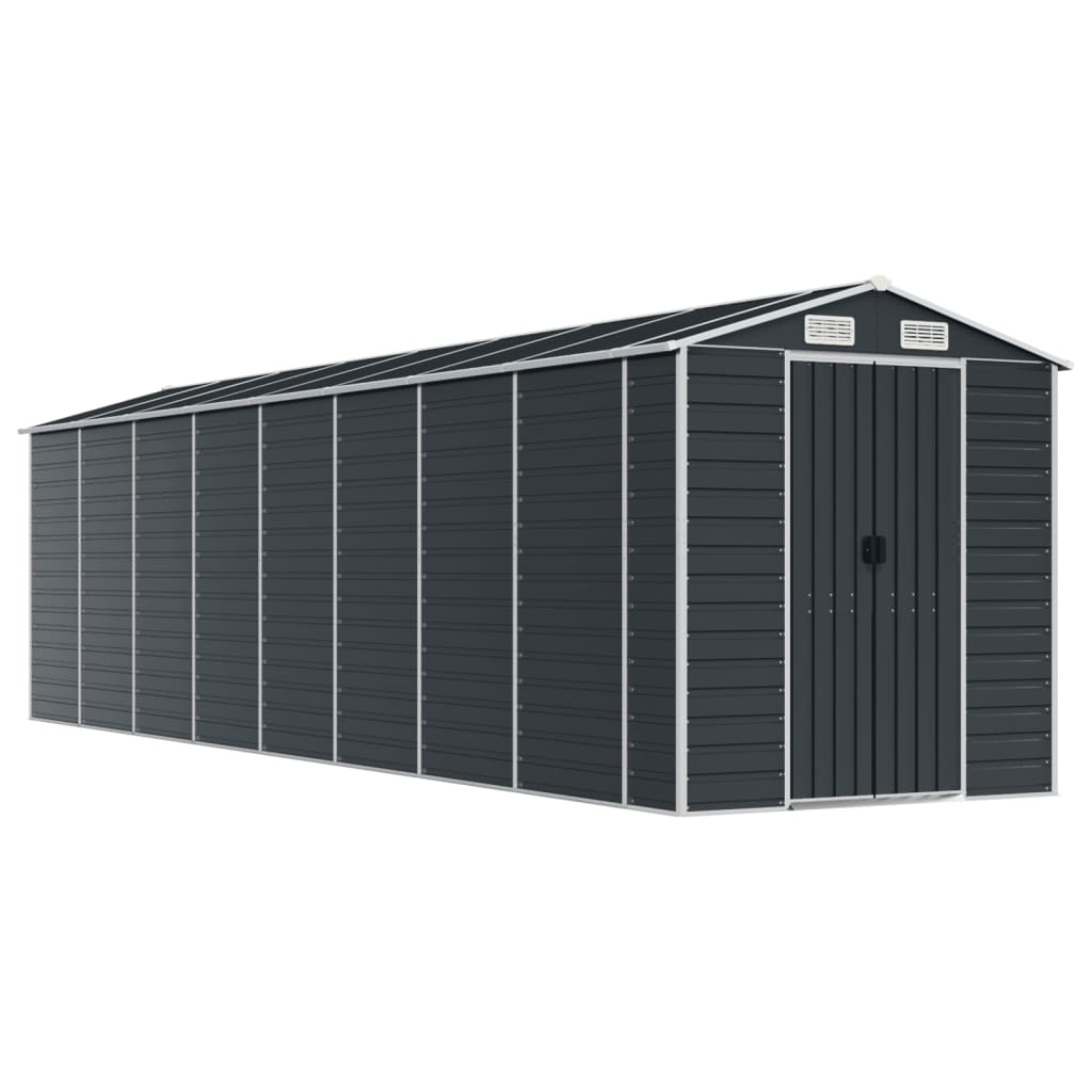NNEVL Garden Shed Anthracite 191x725x198 cm Galvanised Steel
