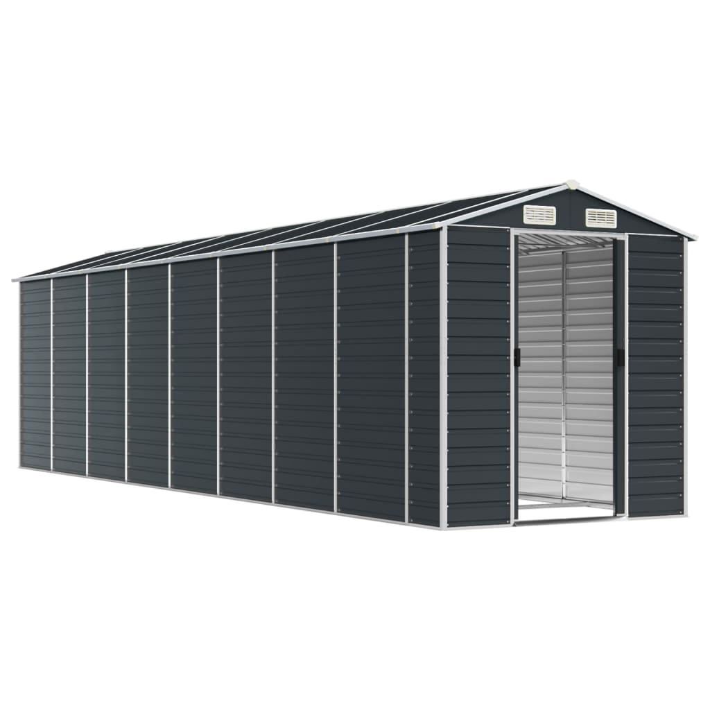 NNEVL Garden Shed Anthracite 191x725x198 cm Galvanised Steel