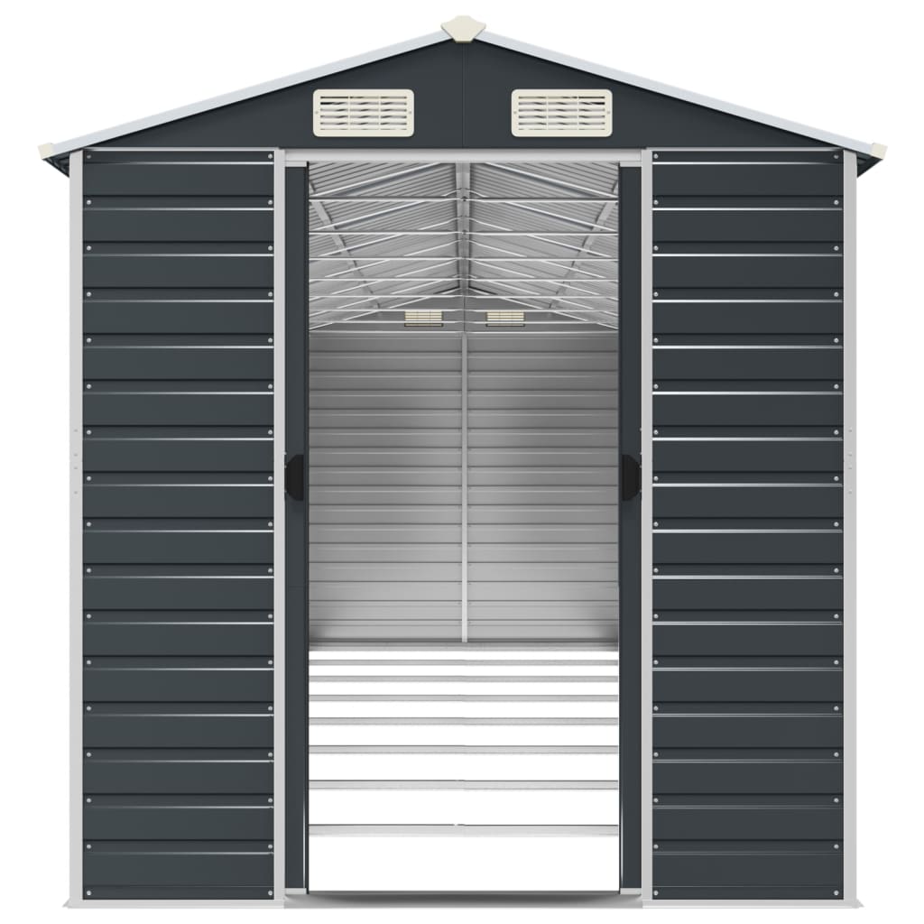 NNEVL Garden Shed Anthracite 191x725x198 cm Galvanised Steel