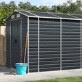 NNEVL Garden Shed Anthracite 191x725x198 cm Galvanised Steel