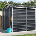 NNEVL Garden Shed Anthracite 191x980x198 cm Galvanised Steel