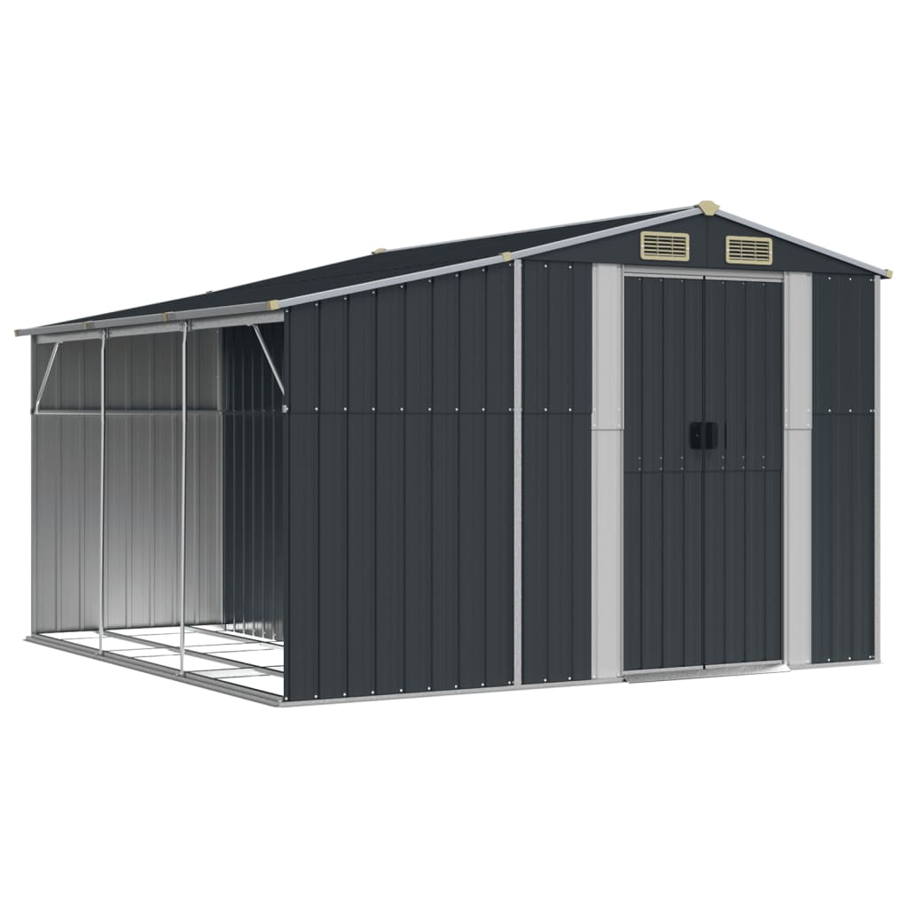 NNEVL Garden Shed Anthracite 277x279x179 cm Galvanised Steel