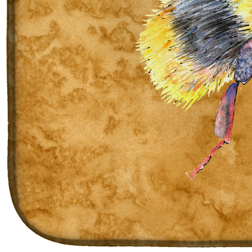 Bee on Gold Dish Drying Mat – Absorbent, Artistic Kitchen Essentials 8850DDM