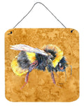 Bee on Gold Aluminium Metal Wall or Door Hanging Prints 8850DS66