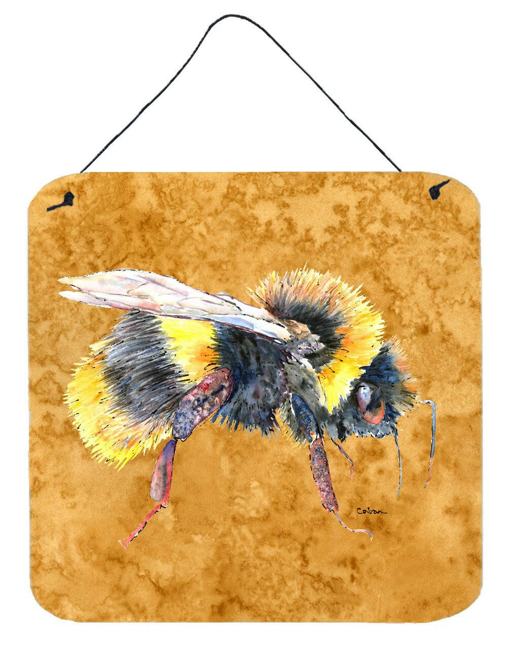 Bee on Gold Aluminium Metal Wall or Door Hanging Prints 8850DS66