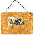 Bee on Gold Aluminium Metal Wall or Door Hanging Prints 8850DS812