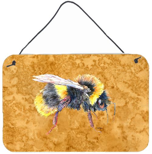 Bee on Gold Aluminium Metal Wall or Door Hanging Prints 8850DS812