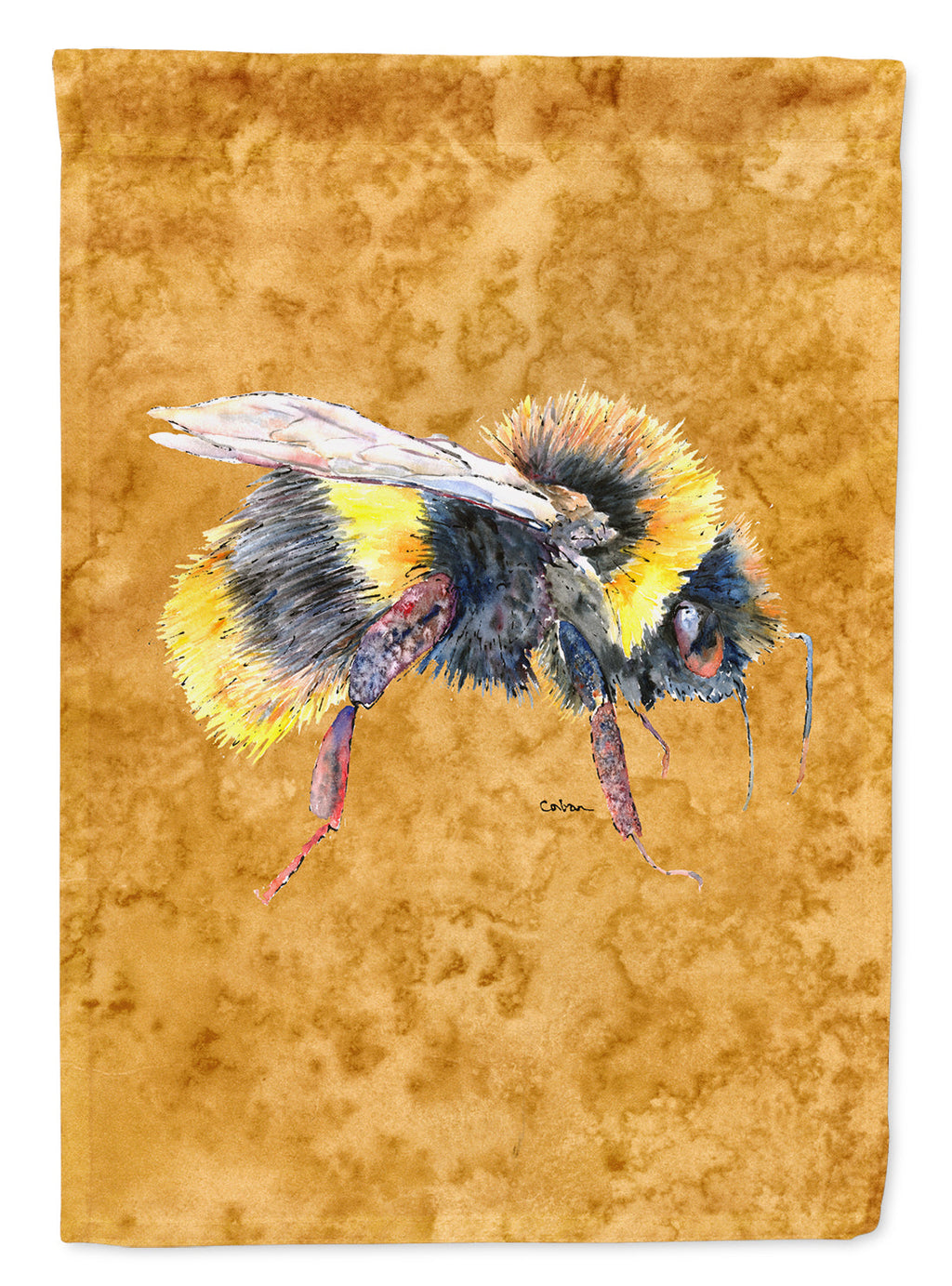 Bee on Gold Garden Flag – Decorative Outdoor Yard Flag