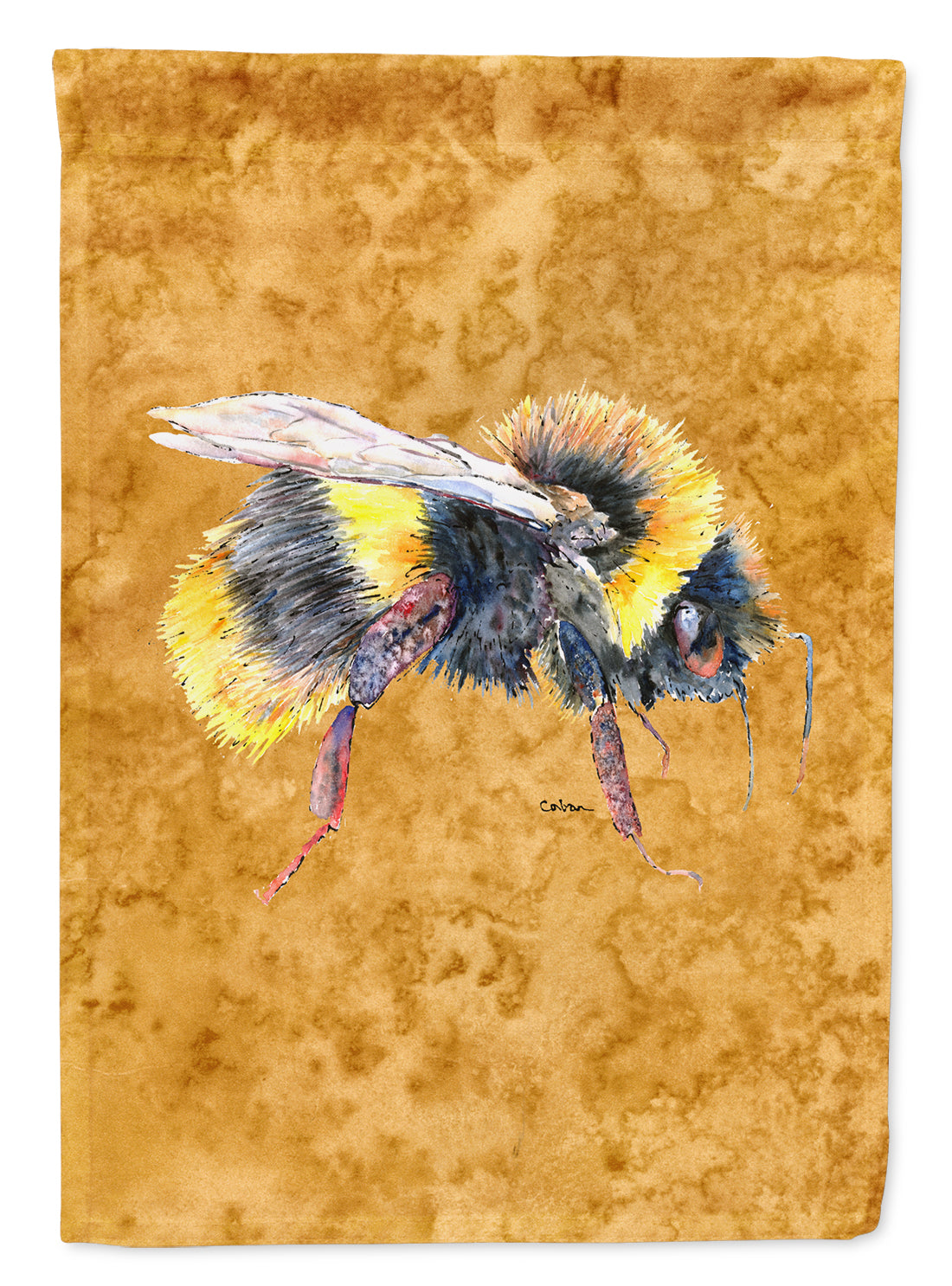 Bee on Gold Garden Flag – Decorative Outdoor Yard Flag