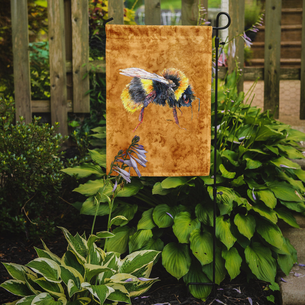 Bee on Gold Garden Flag – Decorative Outdoor Yard Flag