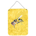Bee on Yellow Aluminium Metal Wall or Door Hanging Prints 8851DS1216