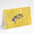 Bee on Yellow Greeting Cards -  Blank Note Cards – 8-Pack of Artist-Designed Cards with Envelopes 8851GCA7P