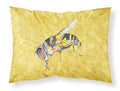 Bee on Yellow Standard Pillowcases – Artistic Decorative Front, Crisp White Back 8851PILLOWCASE