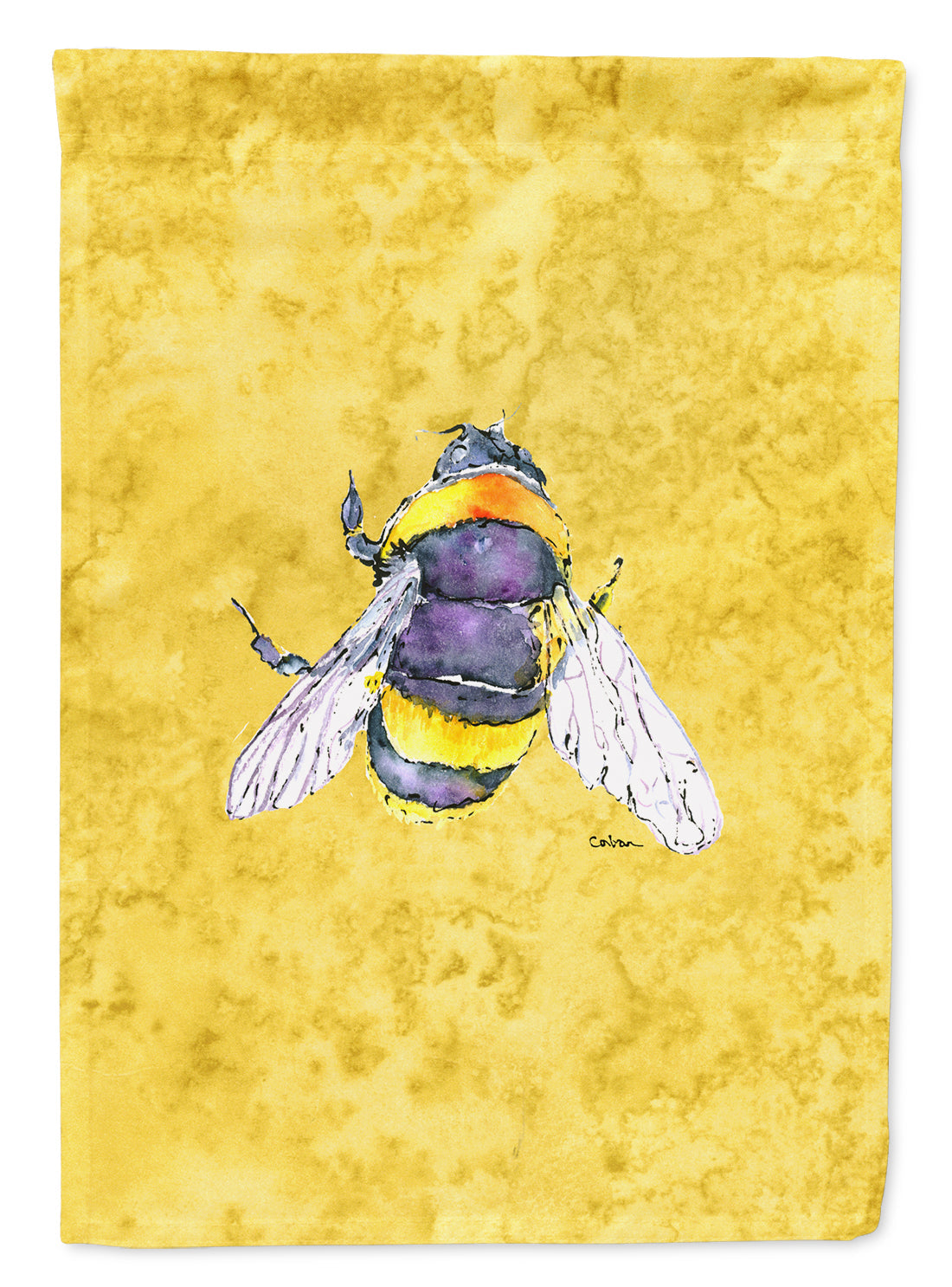 Bee on Yellow Flag Canvas House Size 8852CHF