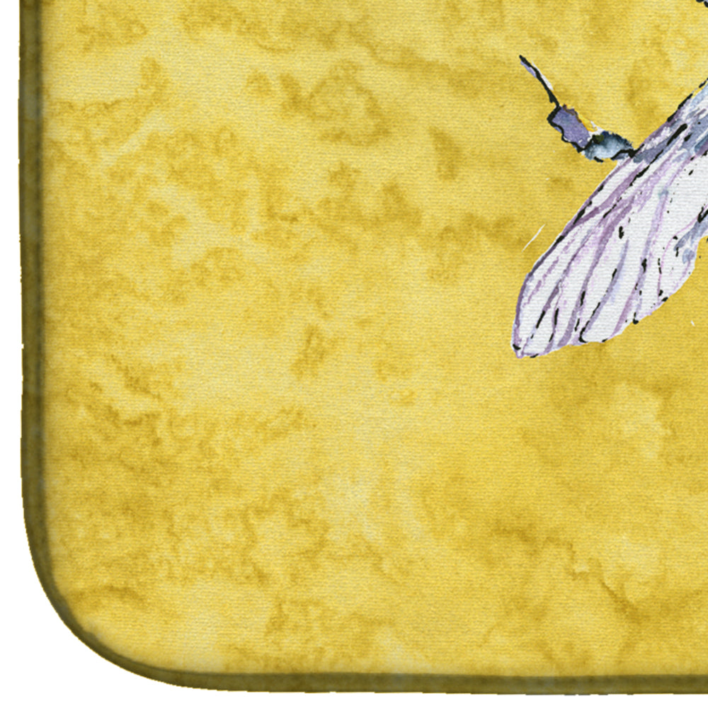 Bee on Yellow Dish Drying Mat – Absorbent, Artistic Kitchen Essentials 8852DDM