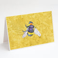 Bee on Yellow Greeting Cards -  Blank Note Cards – 8-Pack of Artist-Designed Cards with Envelopes 8852GCA7P