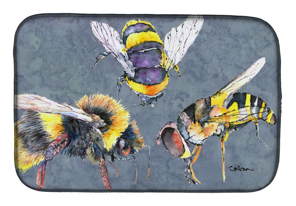 Bee Bees Times Three Dish Drying Mat – Absorbent, Artistic Kitchen Essentials 8879DDM