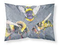 Bee Bees Times Three Standard Pillowcases – Artistic Decorative Front, Crisp White Back