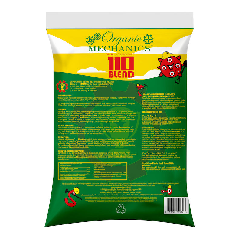 ORGANIC MECHANICS® 110 BLEND Potting Soil–> Level Up your 70:30 Blend COLLECTIVE