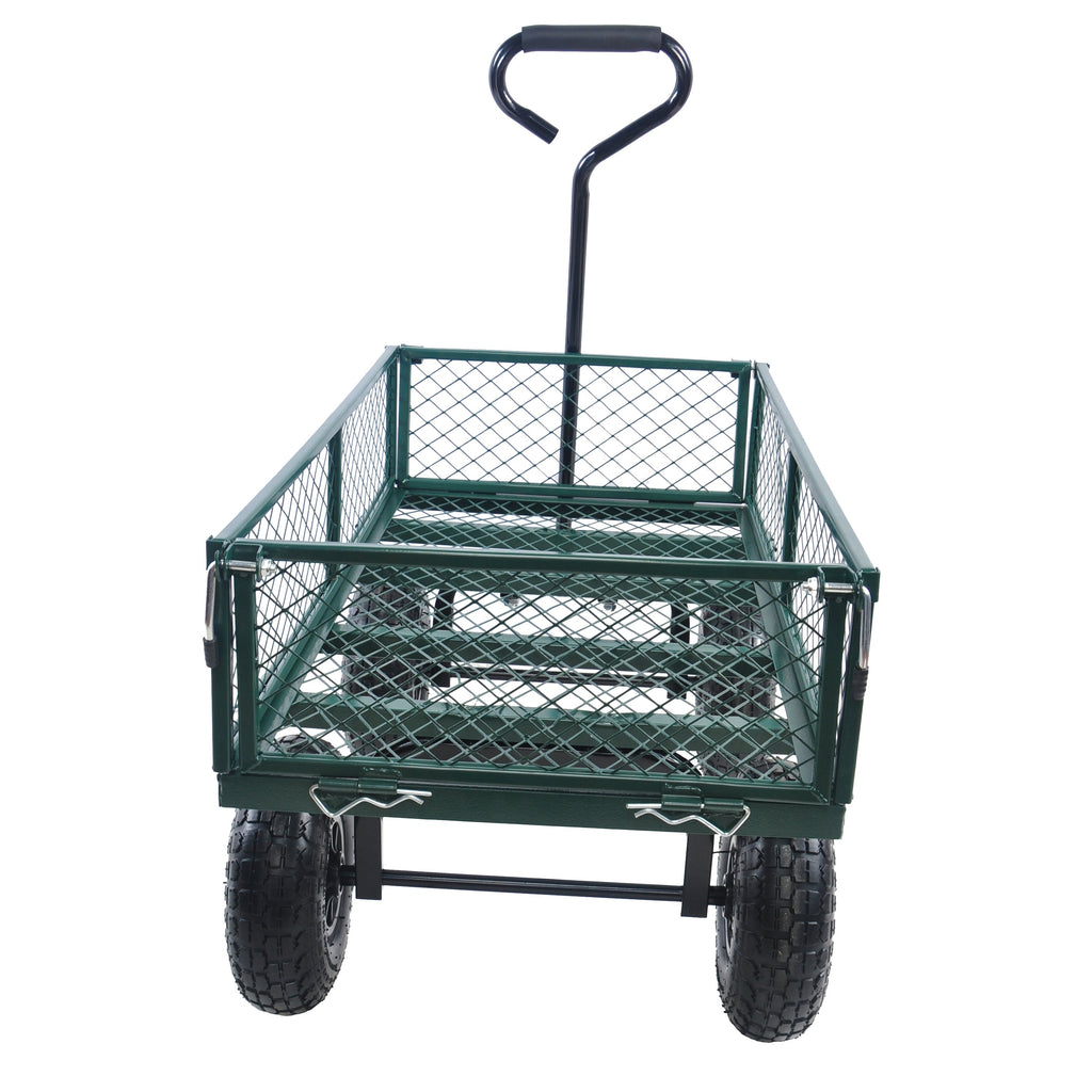 2-in-1 Garden Wagon and Flatbed Yard Cart