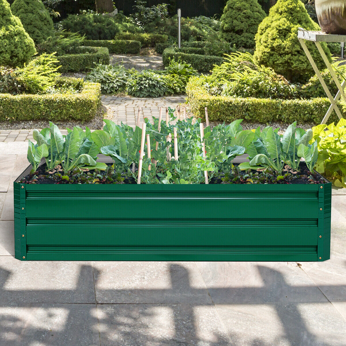40x32 Green Steel Raised Garden Bed