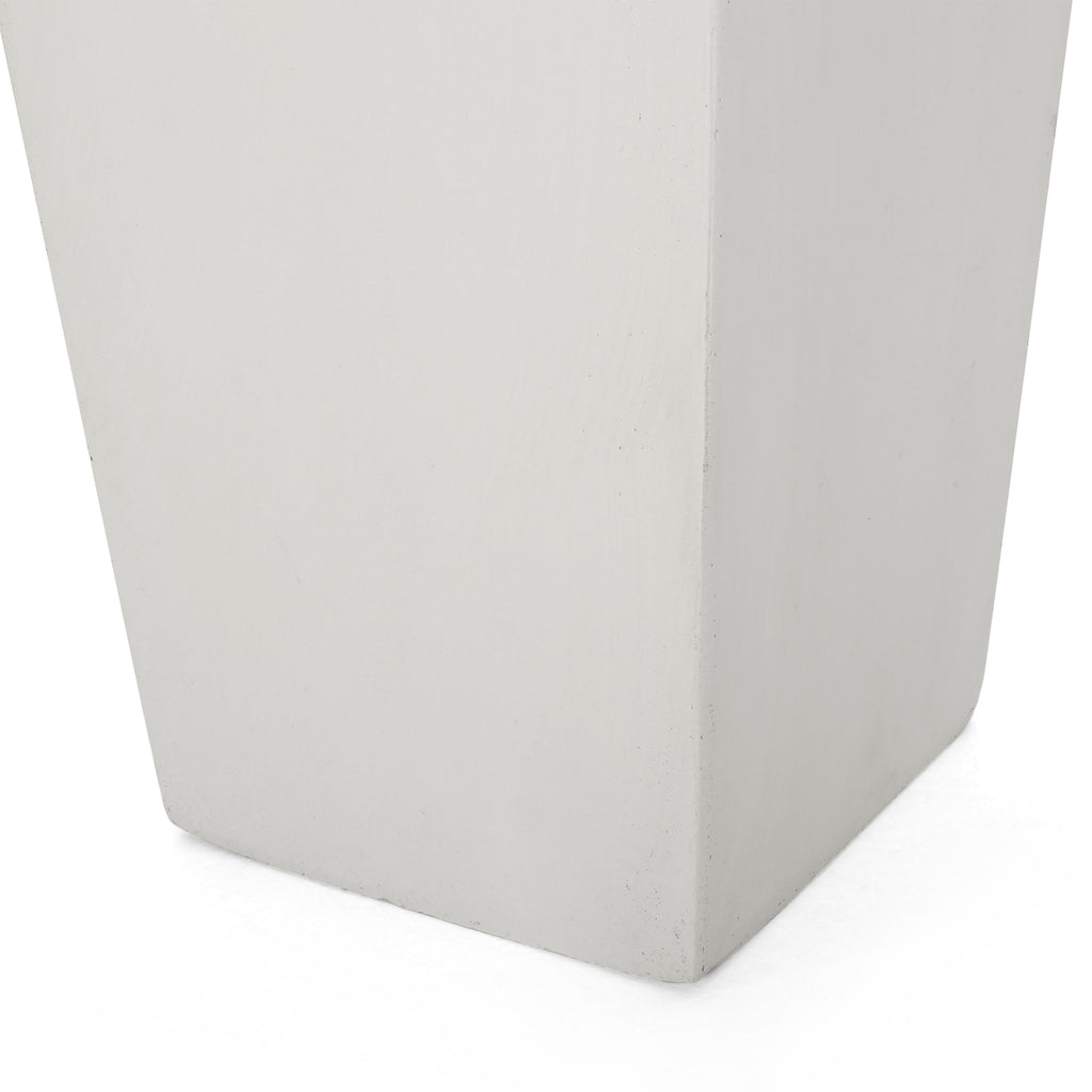 13' x 32.5' Cast Stone Planter Magnesium Oxide, Matte White