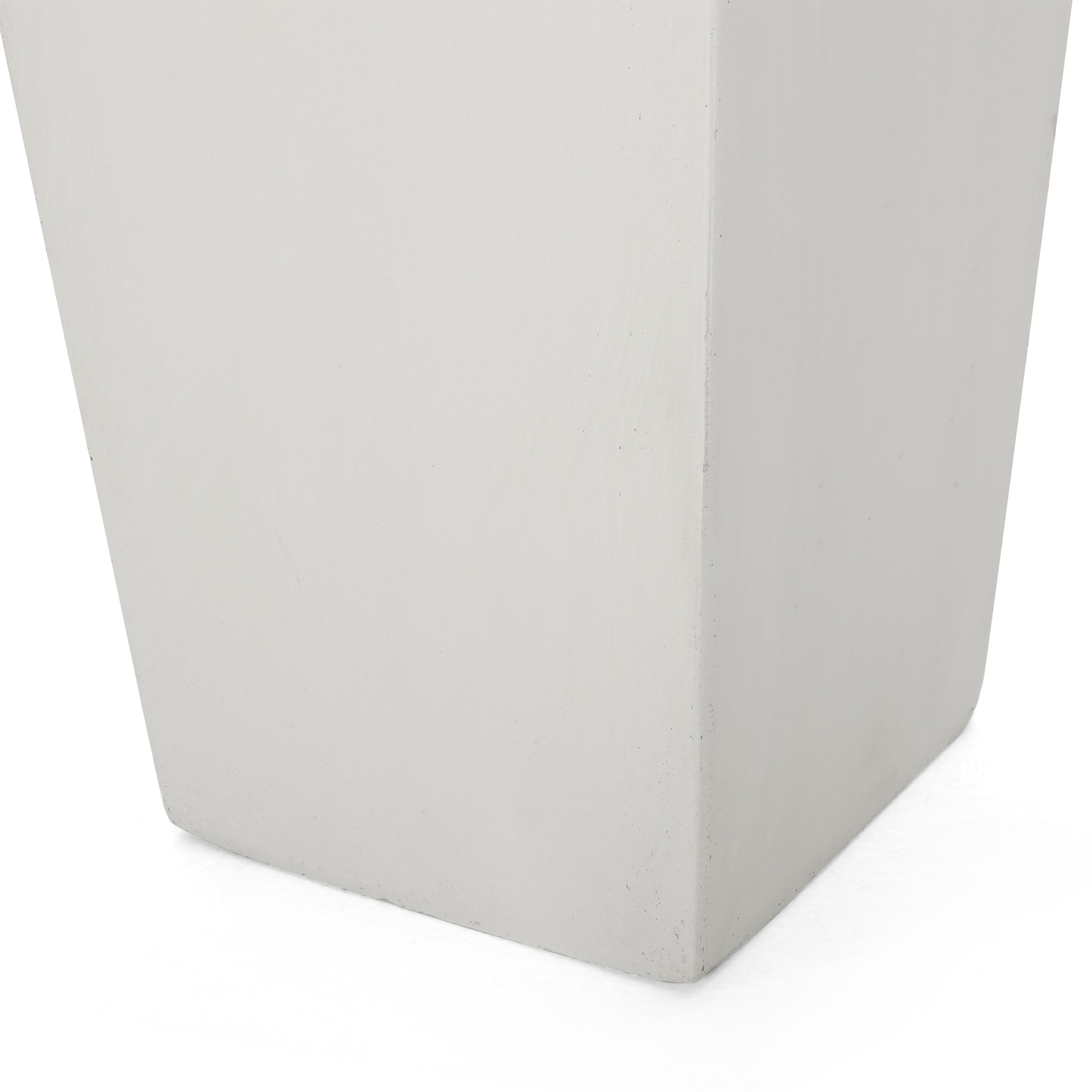 13' x 32.5' Cast Stone Planter Magnesium Oxide, Matte White