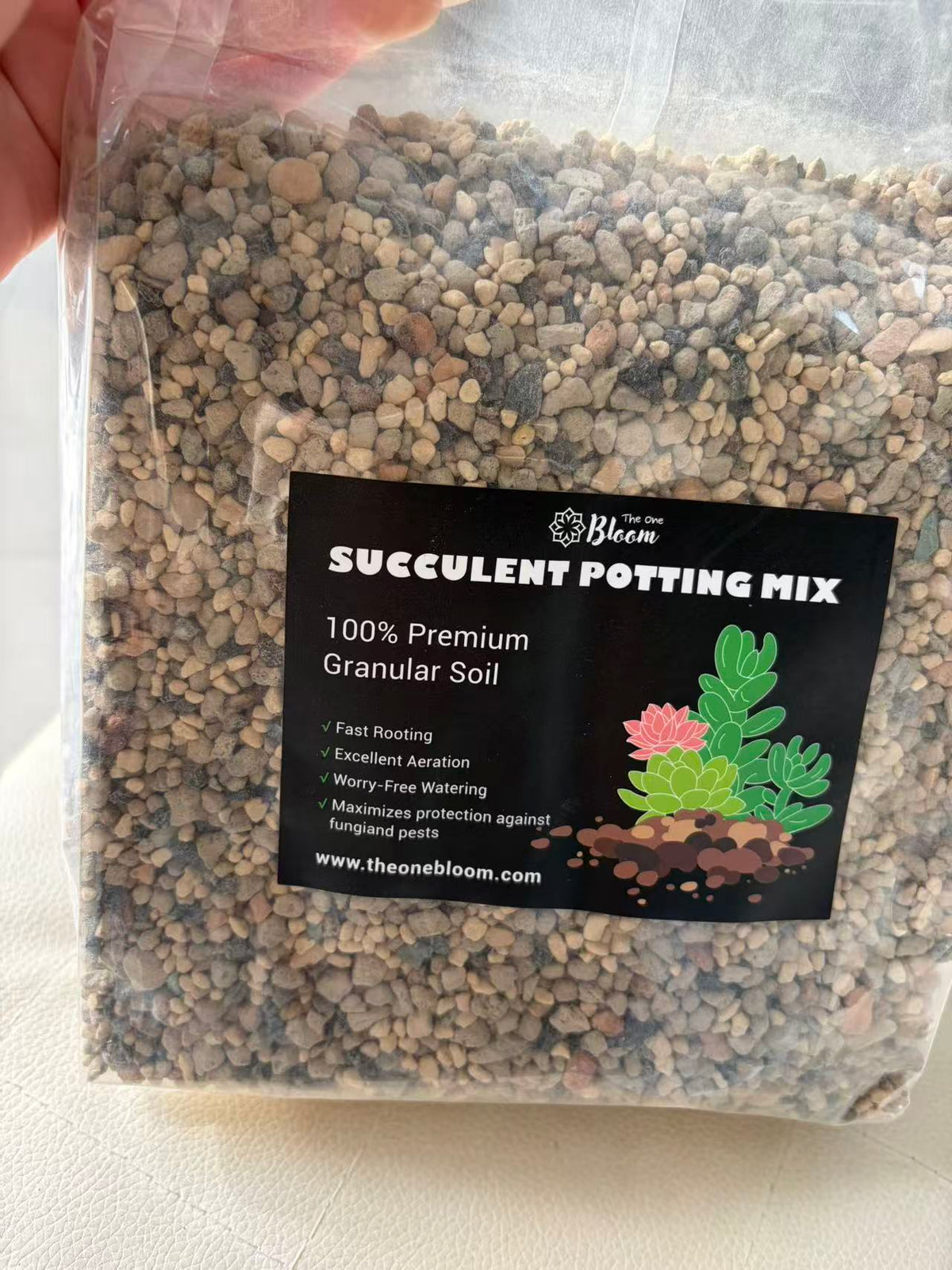 2.5 lb Inorganic Succulent Soil Mix | Fast-Draining Granular Blend for Cactus & Thick-Leaved Plants
